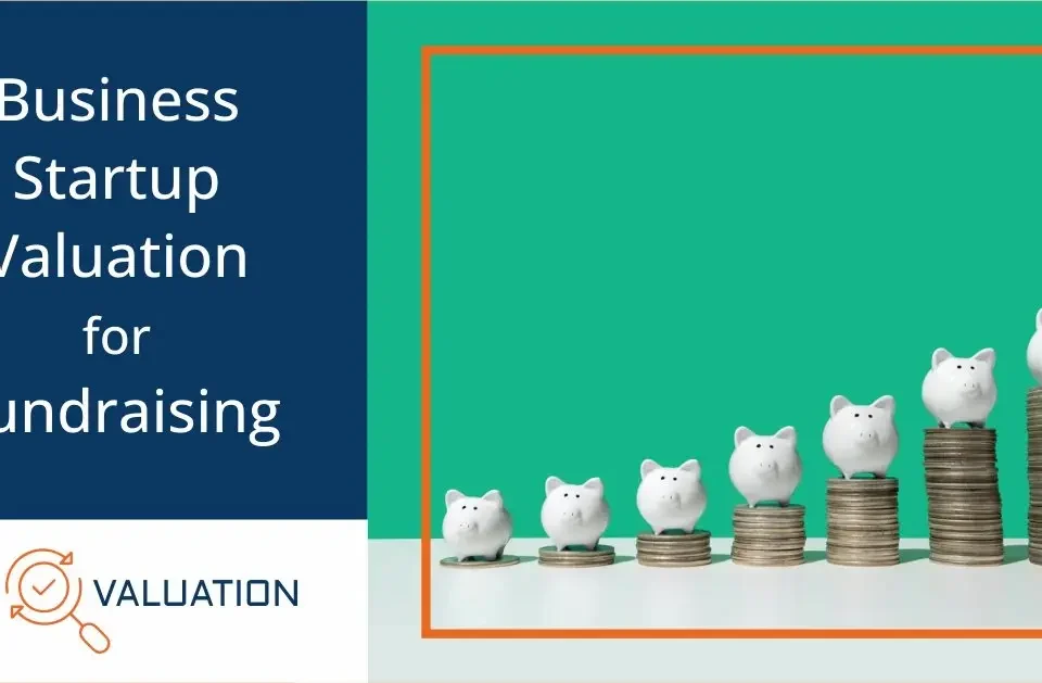 Startup valuation for fundraising by My Valuation - piggy banks on ascending coin stacks representing business growth and investment stages