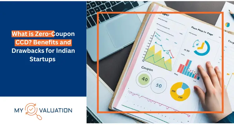 Zero-Coupon Compulsorily Convertible Debentures (CCD) explained with financial graphs and investment insights for Indian startups.