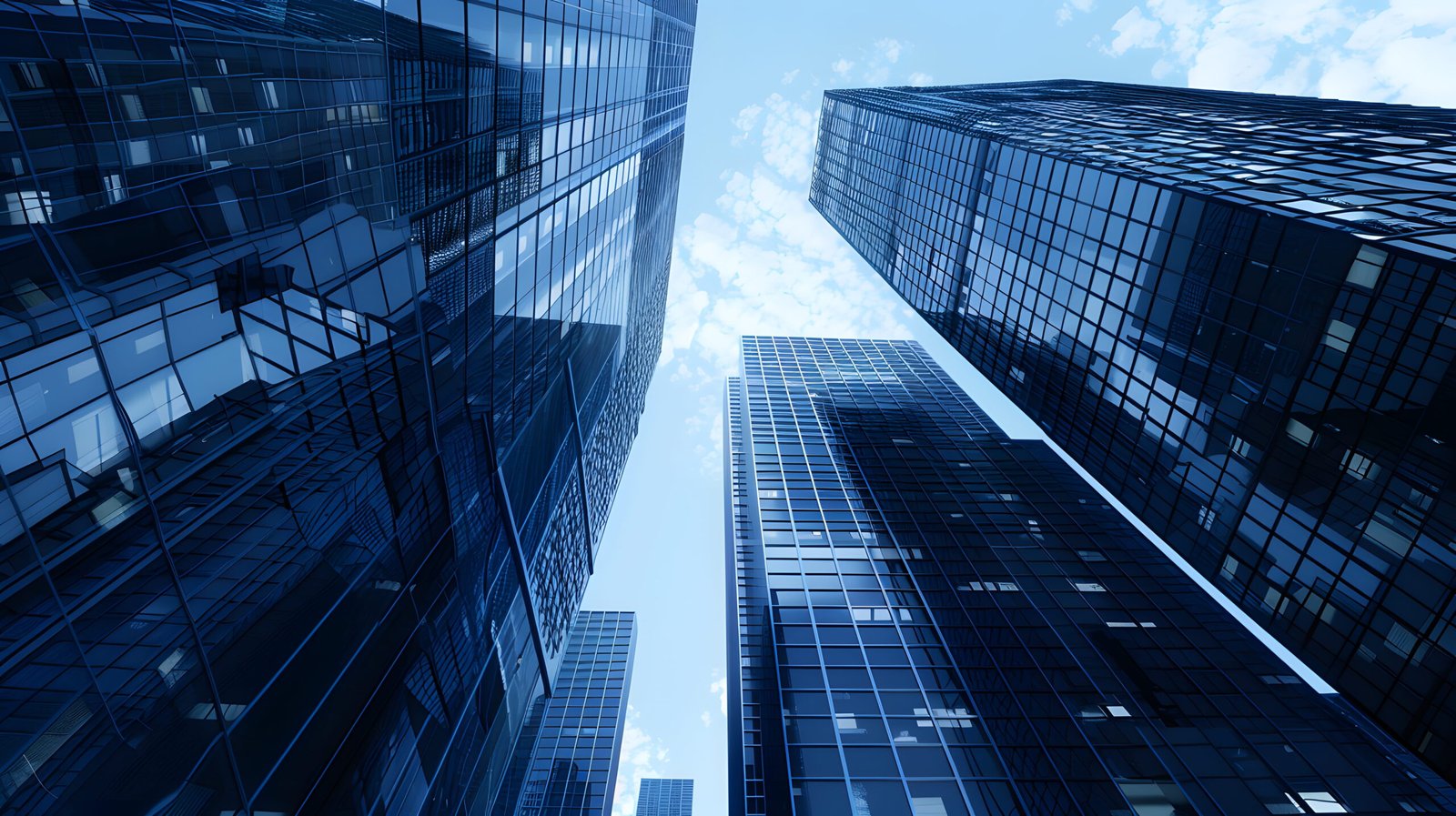 low-angle-view-skyscrapers-against-blue-sky