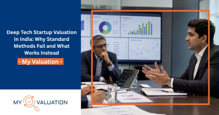 Deep tech startup valuation in India showing R&D milestones and funding stages